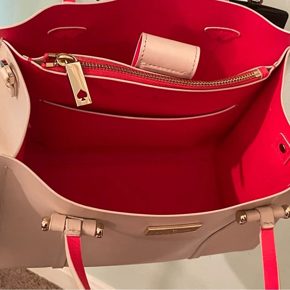 Elodie satchel/crossbody cream/hot pink - Picture 10 of 14